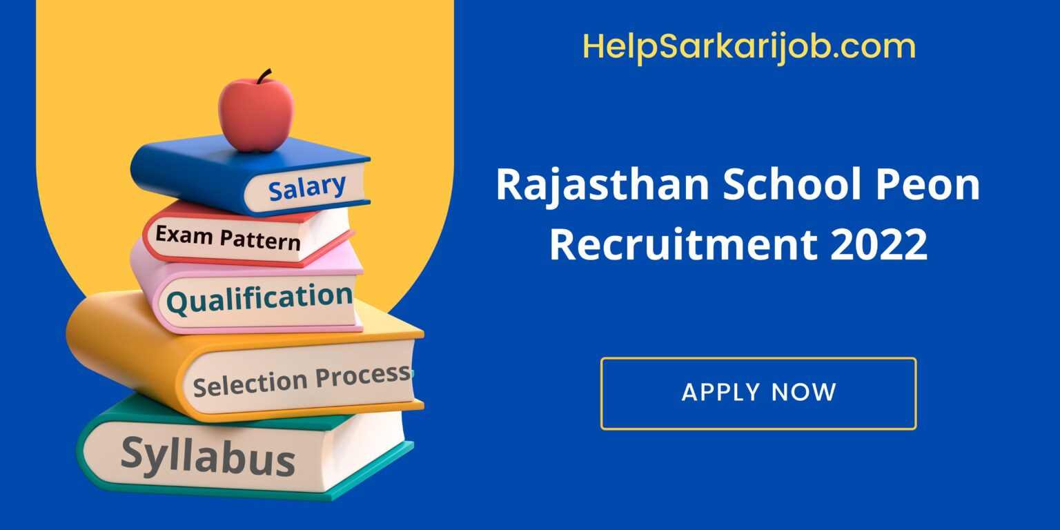 Banner of Rajasthan School Peon Recruitment 2022