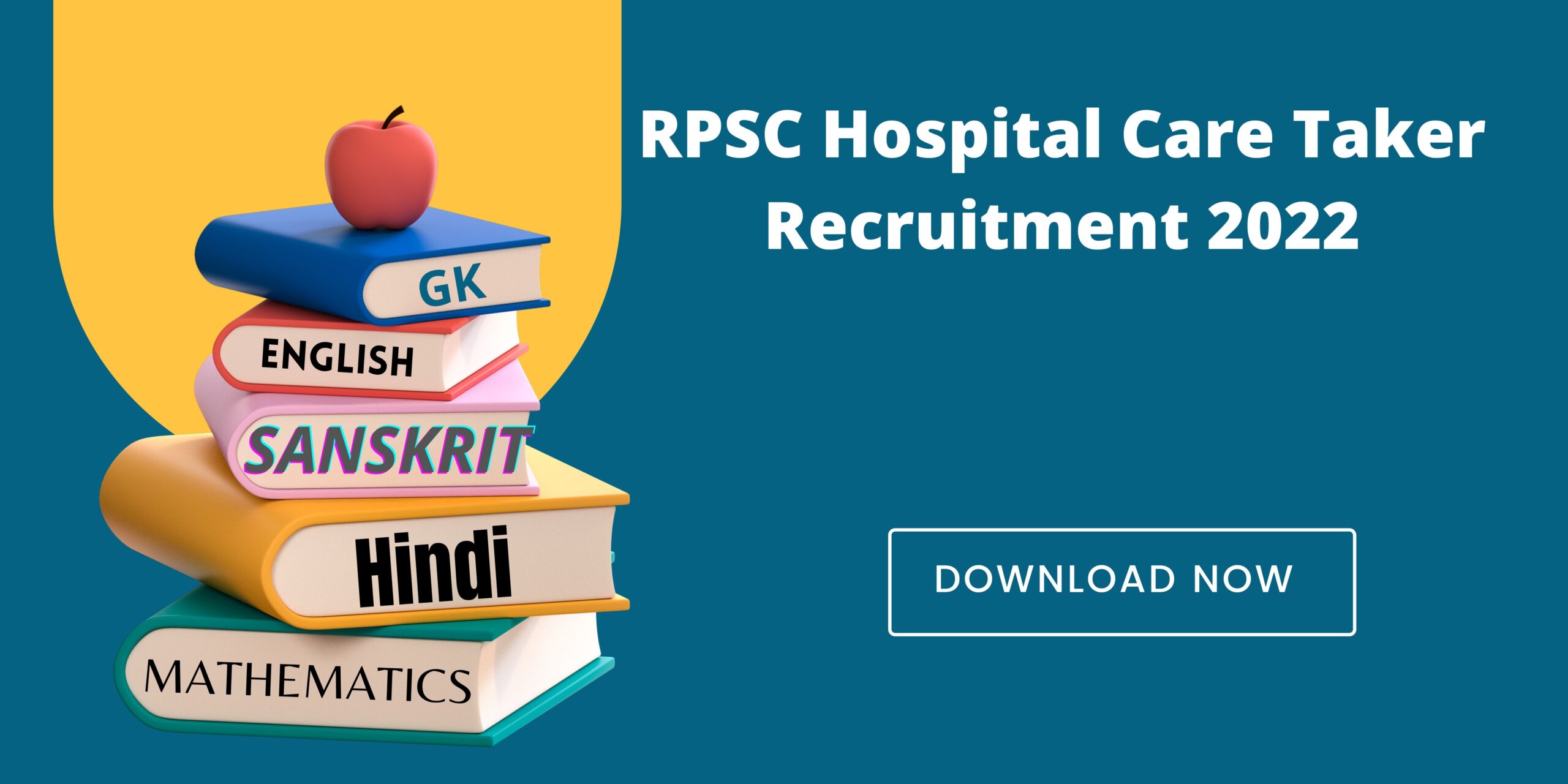 RPSC Hospital Care Taker Recruitment 2022