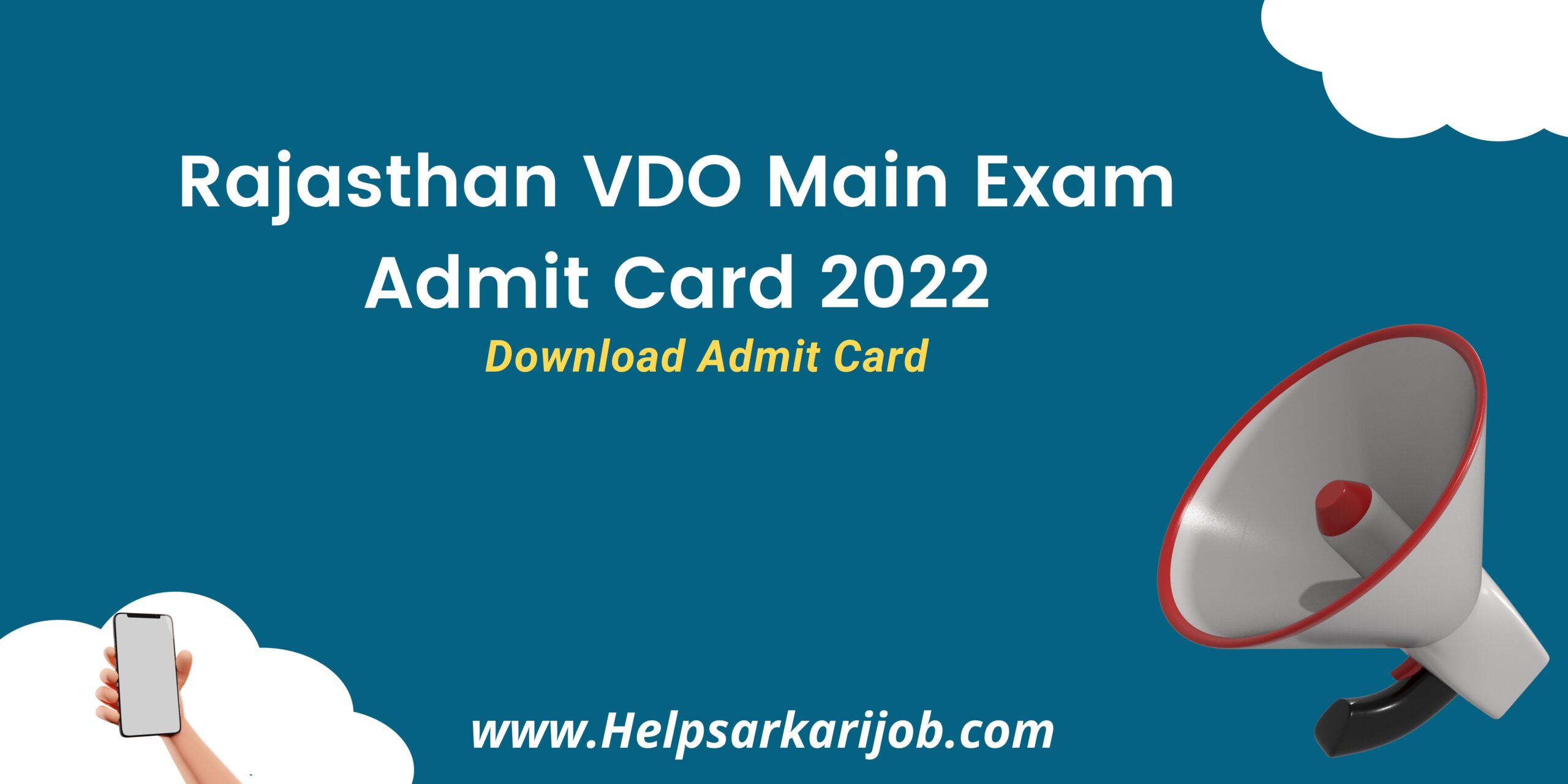 Rajasthan VDO Main Exam Admit Card 2022