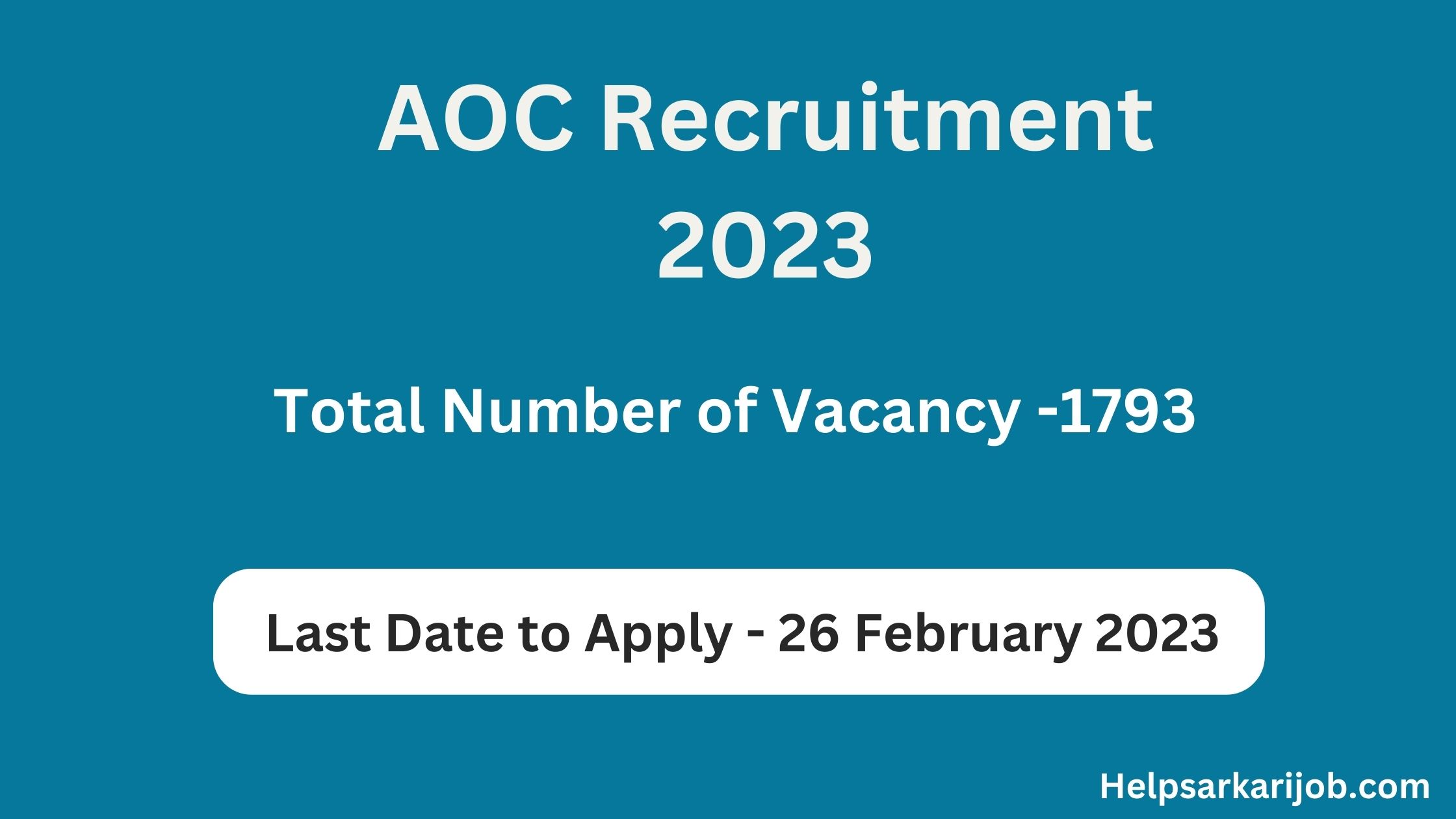 AOC Recruitment 2023