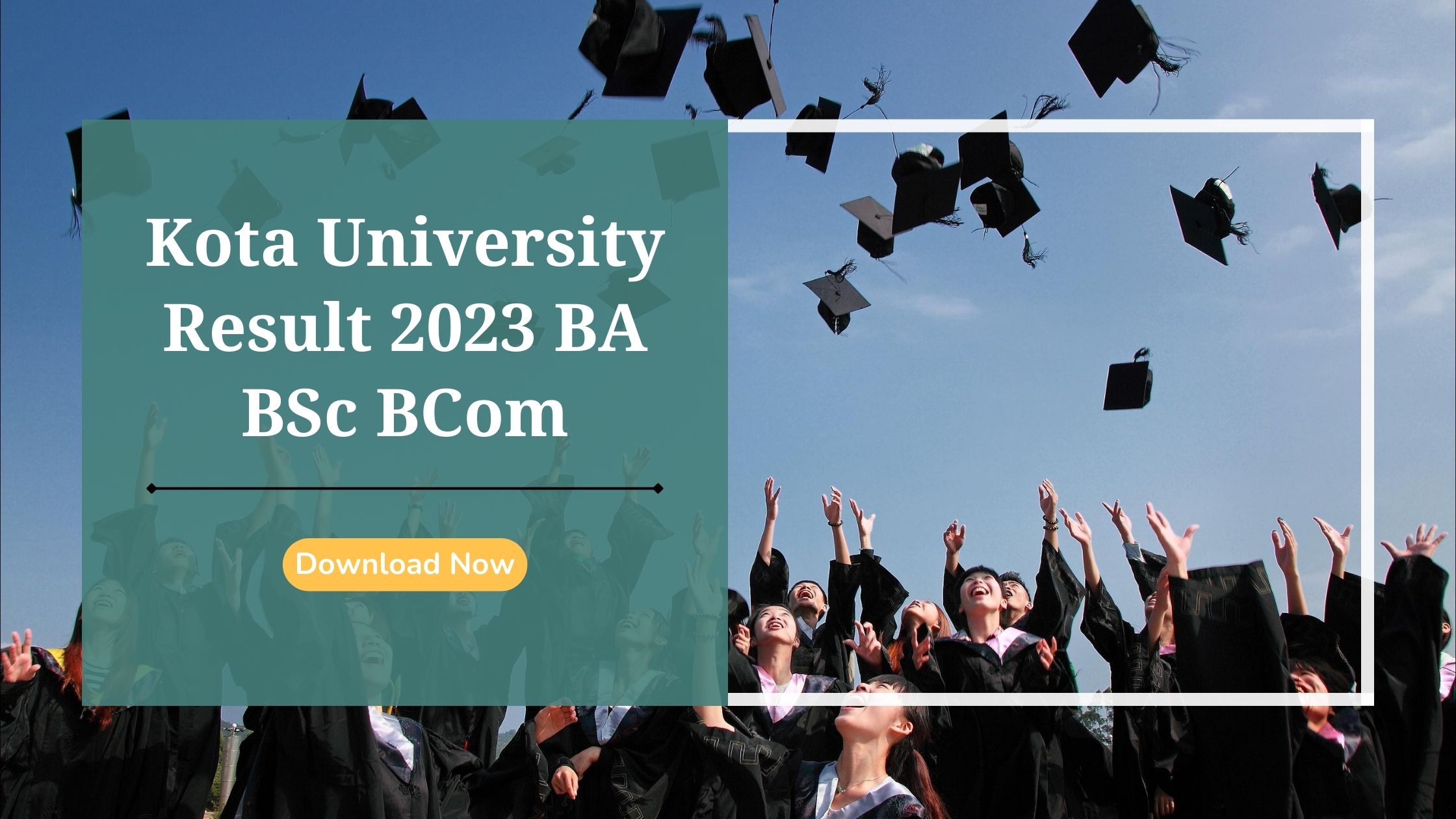 Kota University Result 2023 BA BSc BCom